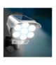 Lampa solarna, Atrapa kamery z czujnikiem ruchu PIR i zmierzchu, 77 LED, biała ATL AK333A