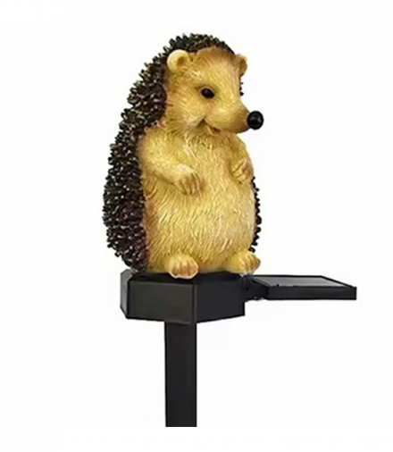 Niecodzienna, solarna lampa ogrodowa LED w kształcie jeża, 6-8 godzin ciągłej pracy, 38cm, ATL ZD50T