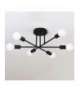Lampa sufitowa wisząca Loft 6 ramion, czarna ATL ZD74N