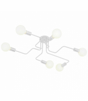 Lampa sufitowa, 6 ramion E27, biała ATL ZD74K