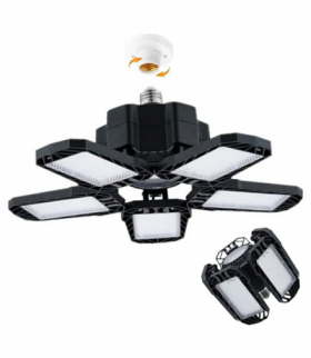 Źródło światła LED 50W, 6500K zimna biel, Lampa sufitowa składana 5 ramion E27 ATL ZD127