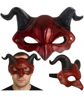 Maska diabła na Halloween, demon, diabeł z rogami Ruhhy 26123 18382