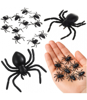 Pająki dekoracyjne na Halloween, dekoracja ozdoba 10szt. 3x3cm Ruhhy 26028 18367