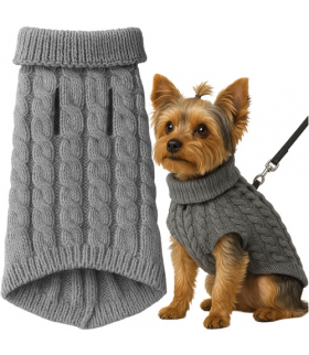 Ubranko dla psa/kota rozmiar M szare Purlov 26217 18374