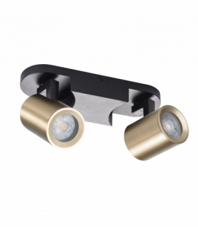 Oprawa ścienno-sufitowa LAURIN EL-2I B-G czarny / złoty GU10 Kanlux 38961