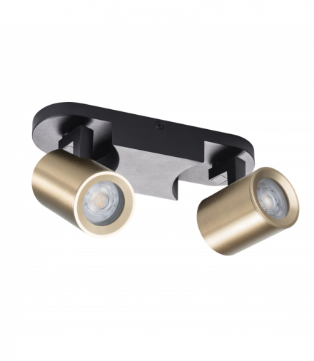 Oprawa ścienno-sufitowa LAURIN EL-2I B-G czarny / złoty GU10 Kanlux 38961