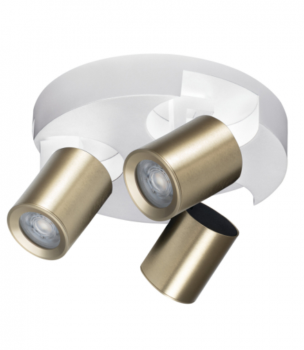 Oprawa ścienno-sufitowa LAURIN EL-3O W-G biały / złoty GU10 Kanlux 38967