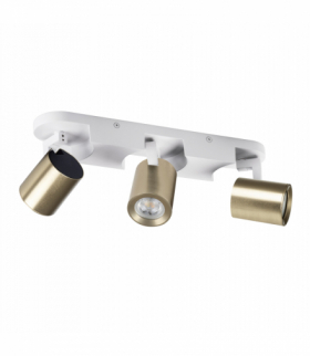 Oprawa ścienno-sufitowa LAURIN EL-3I W-G biały / złoty GU10 Kanlux 38966