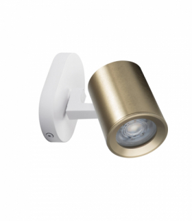 Oprawa ścienno-sufitowa LAURIN EL-1O W-G biały / złoty GU10 Kanlux 38964