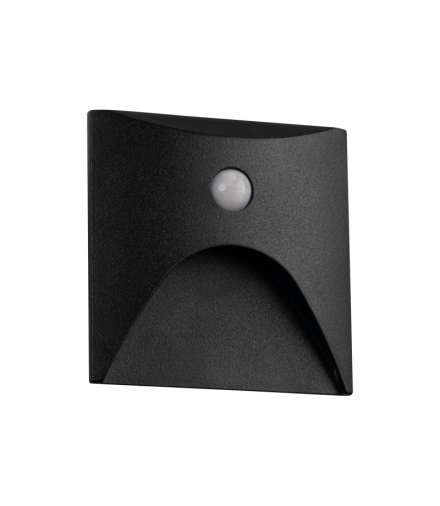 Oprawa przyschodowa LED EXIN LED PIR L B-WW, 3000K, czarny Kanlux 39130