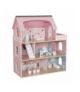 Domek dla lalek drewniany duży, oświetlenie LED + mebelki i akcesoria, 3 poziomy, Kruzzel 26364 18406