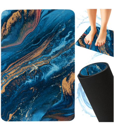 Dywanik łazienkowy antypoślizgowy chłonny, mata łazienkowa szybkoschnąca XL 60x40cm Ruhhy 25959 18405