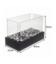 Biokominek wolnostojący do domu i na taras, bezdymny na biopaliwo bioetanol, bio kominek + kamyczki 45x29x20,5cm Kaminer 26318 18397
