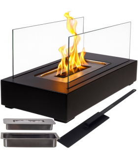 Biokominek wolnostojący do domu i na taras, bezdymny na biopaliwo bioetanol, bio kominek 35x18x16,5cm Kaminer 26301 18394