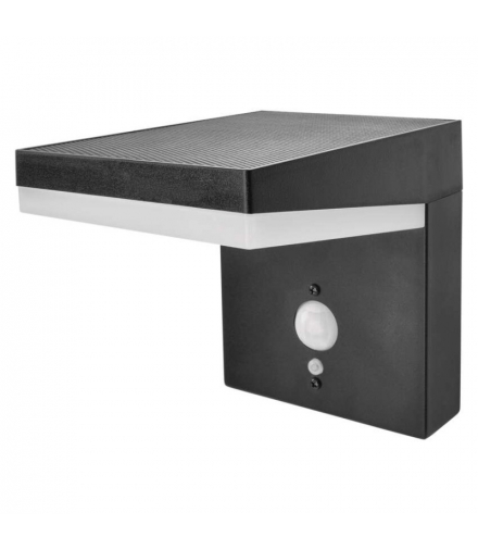 Lampa LED naścienna Garden VEREA solarna, ciepła biel, max 460 lm, IP44, PIR EMOS ZGK044S