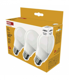 Żarówka LED Basic A60 E27 8,8 W (60 W) 806 lm neutralna biel EMOS ZL5F48.3