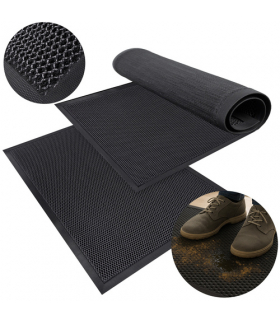 Wycieraczka pod drzwi, gumowa, antyposlizowa, 90x60cm, mata wejściowa zewnętrzna, mocna siatka 3D, Ruhhy 26185 18474