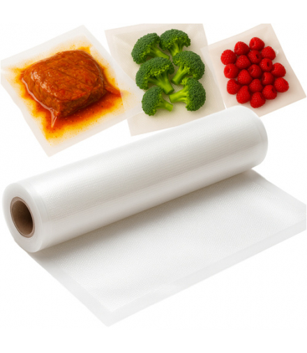 Folia do zgrzewarki próżniowej moletowana, rolka, rękaw, 28x600cm, XXL 6m, Ruhhy 26077 18444