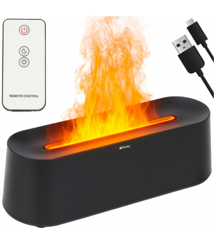 Dyfuzor zapachowy, nawilżacz powietrza, aromatoterapia, 250ml, efekt ognia, zapach, mgiełka, nawilżanie i płomień w jednym urządzeniu Ruhhy 26328 18439