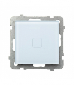 SONATA TOUCH ŁPDT-1RS/m/31 Łącznik dotykowy jednobiegunowy z podświetleniem + wi-fi Białe szkło Ospel