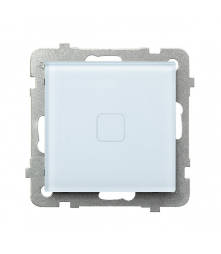 SONATA TOUCH ŁPDT-1RS/m/31 Łącznik dotykowy jednobiegunowy z podświetleniem + wi-fi Białe szkło Ospel