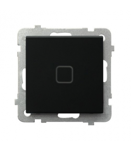 SONATA TOUCH ŁPDT-1RS/m/79 Łącznik dotykowy jednobiegunowy z podświetleniem + WiFi Czarne szkło szronione Ospel