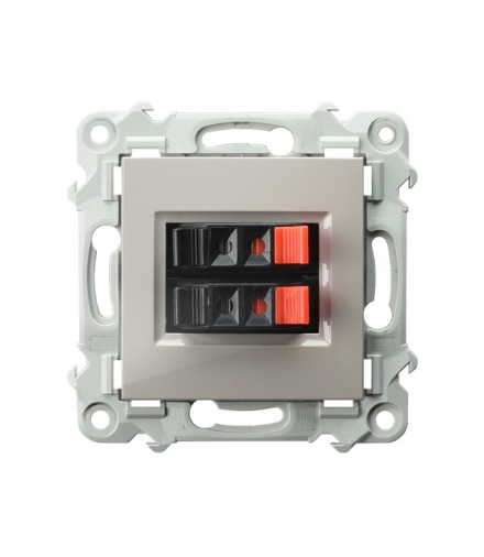 SZAFIR GG-2Z/m/83 Gniazdo głośnikowe podwójne Kaszmirowy beż Ospel