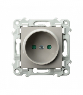 SZAFIR GP-1ZP/m/83 Gniazdo pojedyncze bez uziemienia, z przesłonami torów prądowych Kaszmirowy beż Ospel
