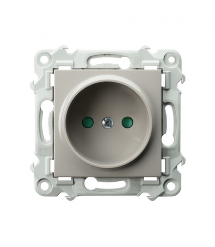 SZAFIR GP-1ZP/m/83 Gniazdo pojedyncze bez uziemienia, z przesłonami torów prądowych Kaszmirowy beż Ospel