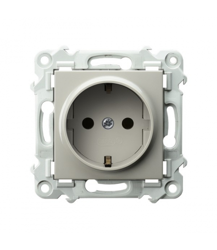 SZAFIR GP-1ZS/m/83 Gniazdo pojedyncze z uziemieniem schuko Kaszmirowy beż Ospel