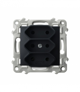 SZAFIR GP-3Z/m/33 Gniazdo potrójne EURO Czarny metalik Ospel