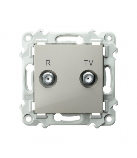 SZAFIR GPA-16ZP/m/83 Gniazdo RTV przelotowe 16-dB Kaszmirowy beż Ospel