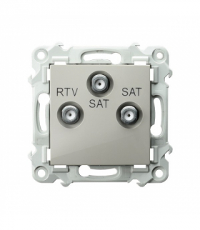 SZAFIR GPA-Z2S/m/83 Gniazdo RTV-SAT z dwoma wyjściami SAT Kaszmirowy beż Ospel