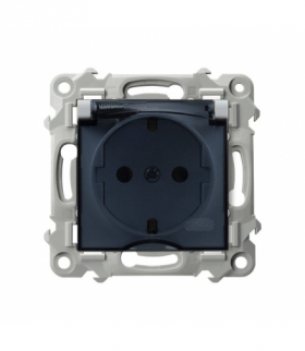 SZAFIR GPH-1ZS/m/00/d Gniazdo bryzgoszczelne z uziemieniem schuko IP-44 wieczko przezroczyste Biały Ospel