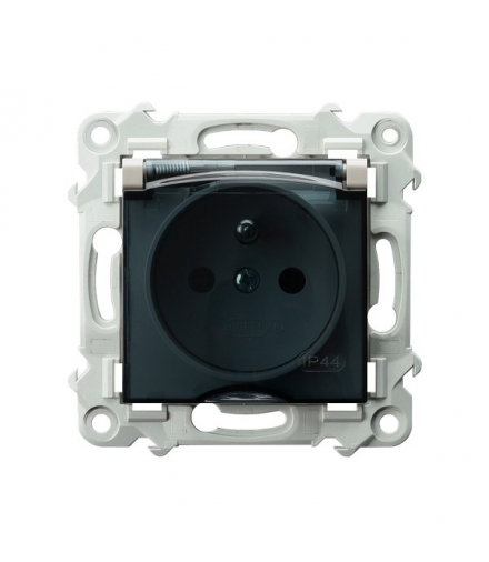 SZAFIR GPH-1ZZ/m/83/d Gniazdo bryzgoszczelne z uziemieniem IP-44 wieczko przezroczyste Kaszmirowy beż Ospel