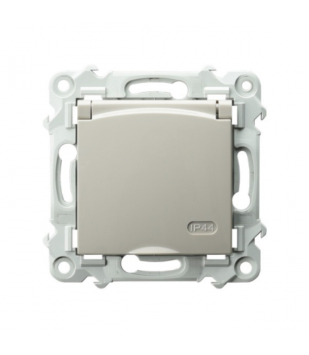 SZAFIR GPH-1ZZ/m/83/w Gniazdo bryzgoszczelne z uziemieniem IP-44 wieczko w kolorze wyrobu Kaszmirowy beż Ospel