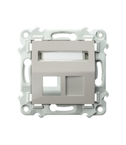 SZAFIR GPK-1ZS/p/83 Obudowa gniazda pojedynczego typu Keystone skośna Kaszmirowy beż Ospel
