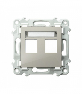 SZAFIR GPK-2Z/p/83 Obudowa gniazda podwójnego typu Keystone prosta Kaszmirowy beż Ospel