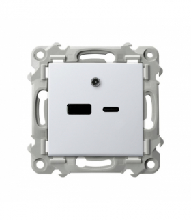 SZAFIR GPUSB-2Z/m/00 Ładowarka USB A+C Biały Ospel