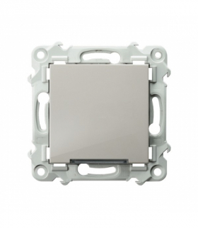 SZAFIR ŁP-1ZS/m/83 Łącznik jednobiegunowy z podświetleniem białym Kaszmirowy beż Ospel