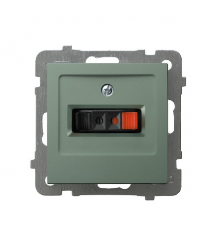 AS GG-1G/m/84 Gniazdo głośnikowe pojedyncze Zielony mat Ospel