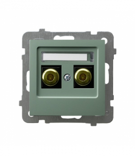 AS GGN-1G/m/84 Gniazdo głośnikowe pojedyncze Zielony mat Ospel