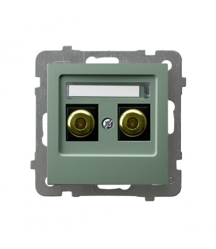 AS GGN-1G/m/84 Gniazdo głośnikowe pojedyncze Zielony mat Ospel