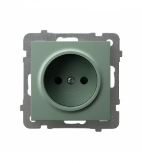 AS GP-1G/m/84 Gniazdo pojedyncze bez uziemienia Zielony mat Ospel