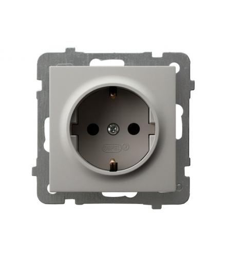 AS GP-1GS/m/82 Gniazdo pojedyncze z uziemieniem schuko Kaszmir Ospel