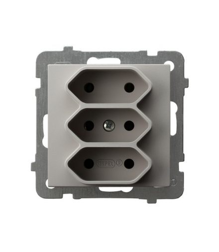 AS GP-3G/m/82 Gniazdo potrójne EURO Kaszmir Ospel