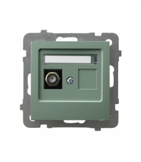 AS GPA-1GF/m/84 Gniazdo antenowe typu F pojedyncze Zielony mat Ospel