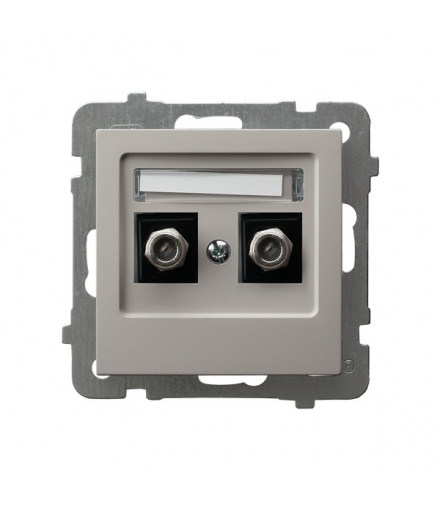 AS GPA-2GF/m/82 Gniazdo antenowe typu F podwójne Kaszmir Ospel