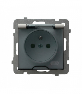 AS GPH-1GZ/m/82/d Gniazdo bryzgoszczelne z uziemieniem IP-44 wieczko przezroczyste Kaszmir Ospel