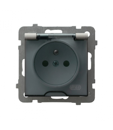 AS GPH-1GZ/m/82/d Gniazdo bryzgoszczelne z uziemieniem IP-44 wieczko przezroczyste Kaszmir Ospel